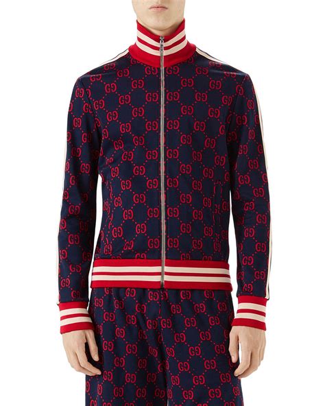 gucci jacquard bely jacket red and white|gucci jacket kevin hart.